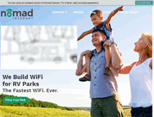 Tablet Screenshot of nomadinternet.com